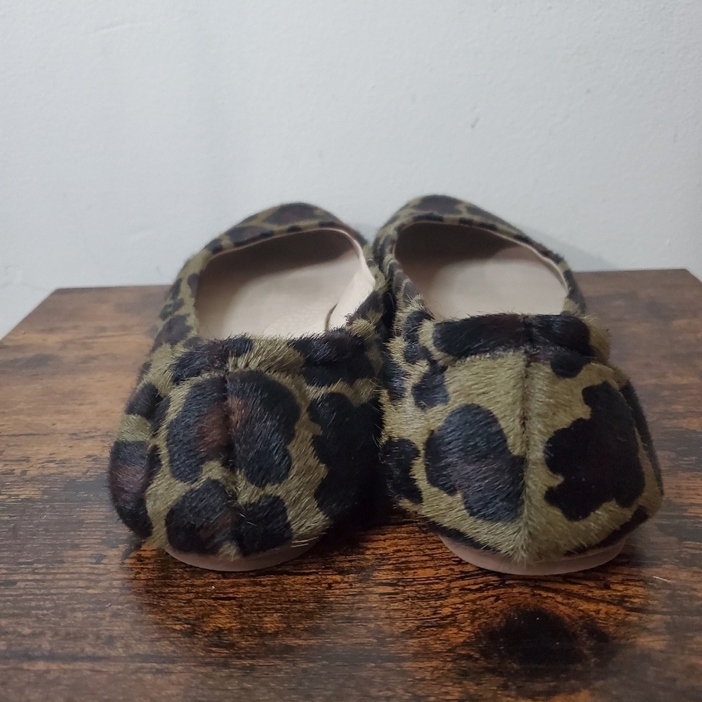 Womens L.L.Bean Calf Hair Leopard Print Flats Size 8.5 - Picture 7 of 10